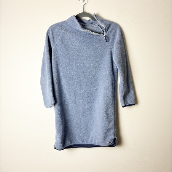 VINEYARD VINES • Girls Mock Neck Fuzzy Raglan Sleeve Dress Size Large (14) - Picture 1 of 5